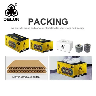 DELUN Top Sell 5 Inch 125x22.23mm Flap Disc With High Quality